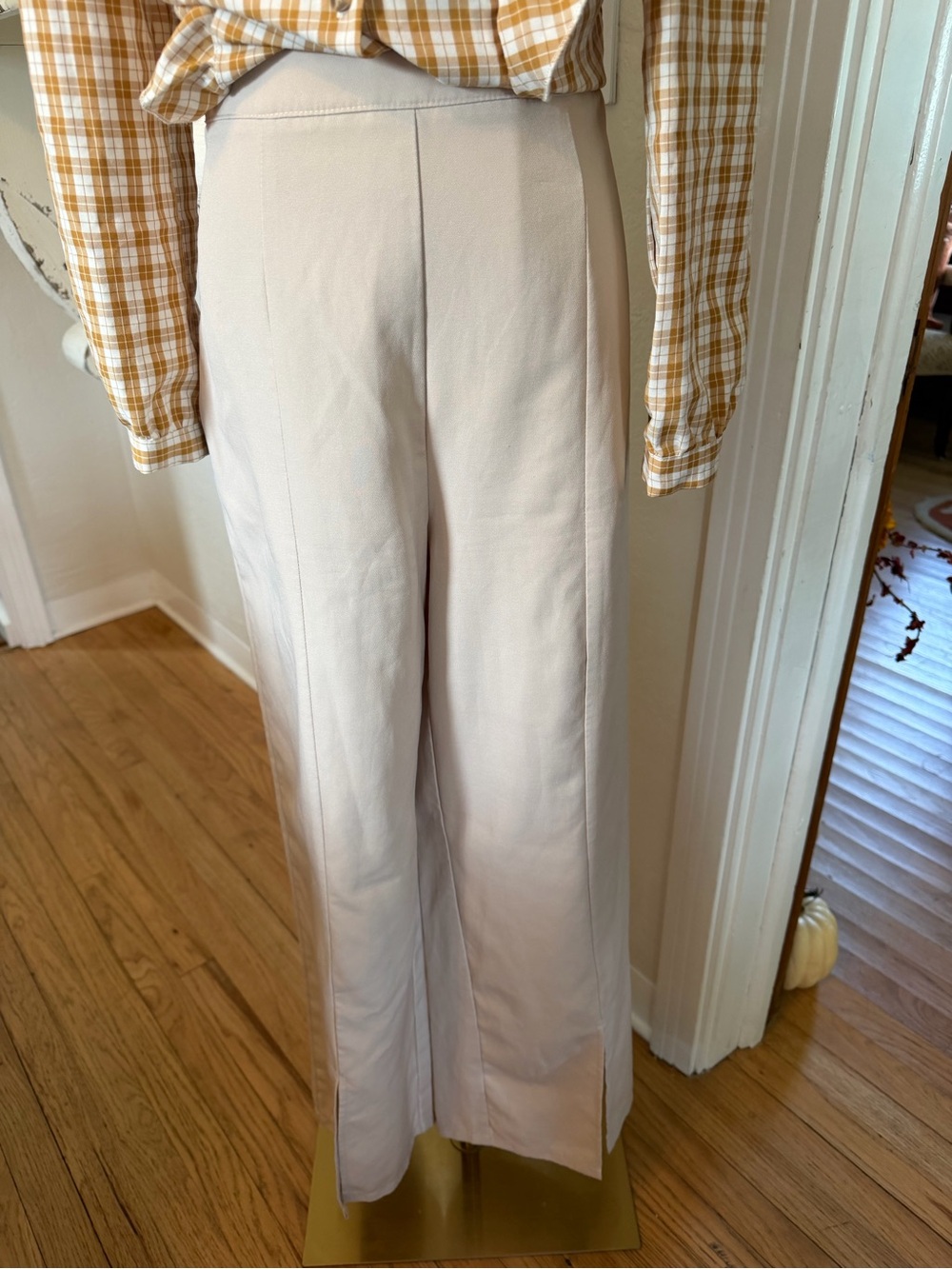 Women’s Wide-Leg Dress Pants - Light Beige